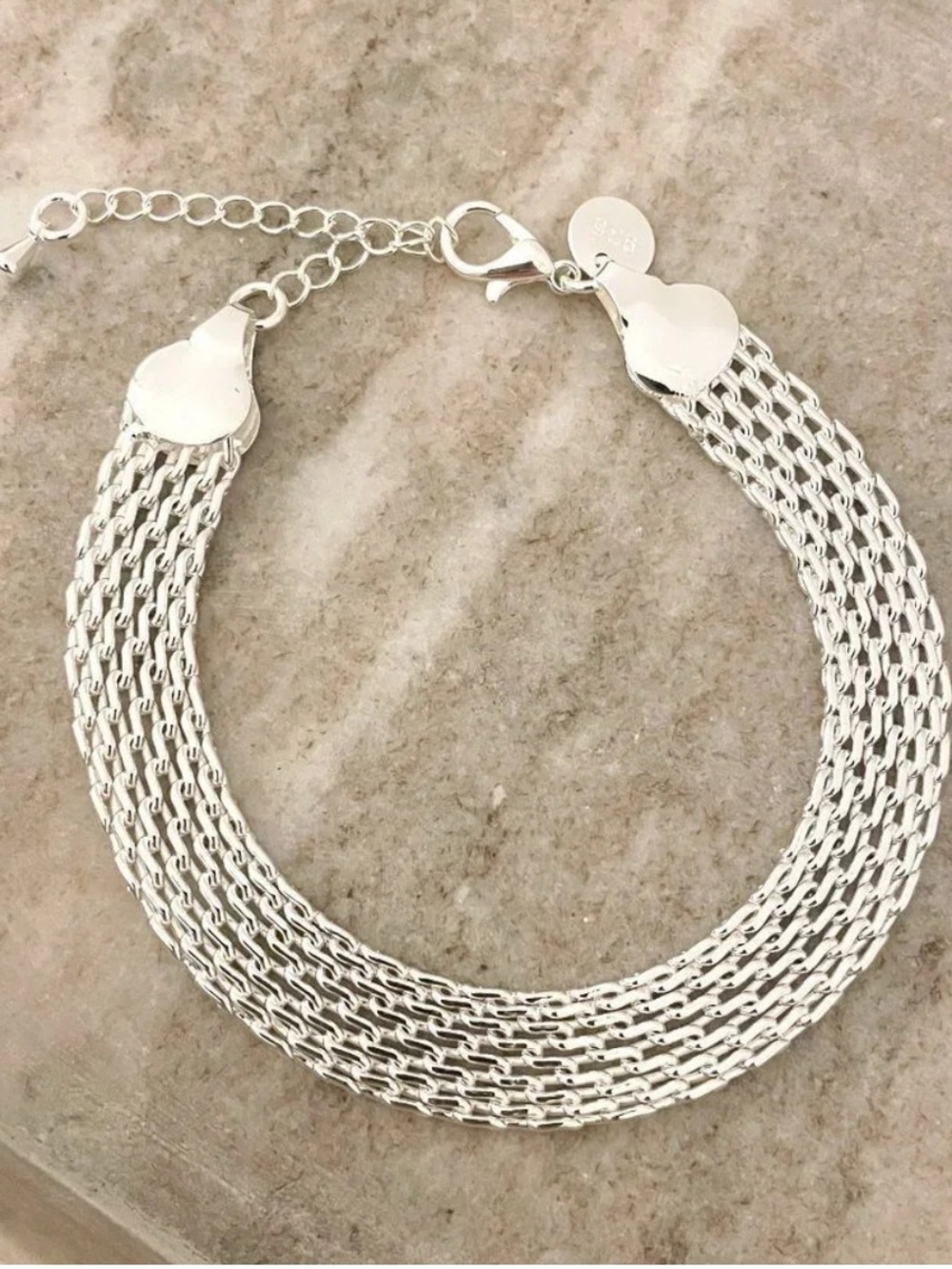 925 Sterling Silver Mesh
Bracelet Wide Chunky Thick
Bracelet Large Bracelet